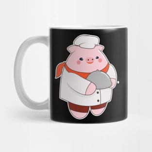 Pig as Cook with Platter Mug